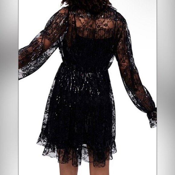 Maje Reville Sequin Lace Mini Dress - NWT - Size 38 (US 6) - Picture 4 of 15